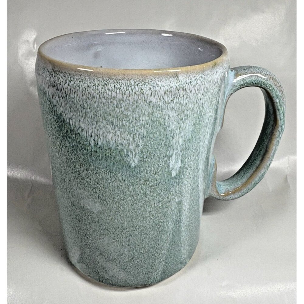Barcela Portugal Speckled Green Teal Large Ceramic Coffee Tea Mug 20 oz